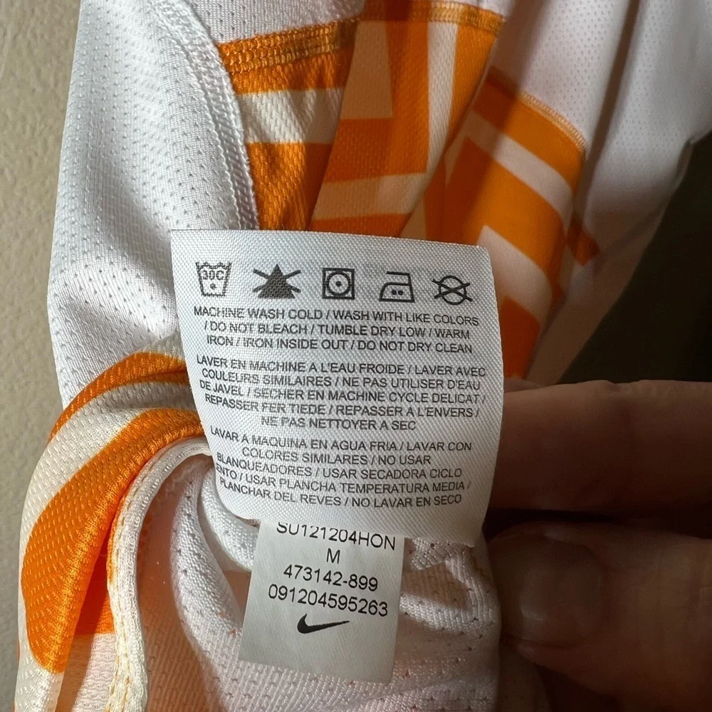 Nike Orange and White Dri-Fit Tank Top